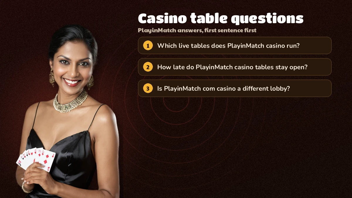 Dealer at a PlayinMatch roulette table answering common casino questions