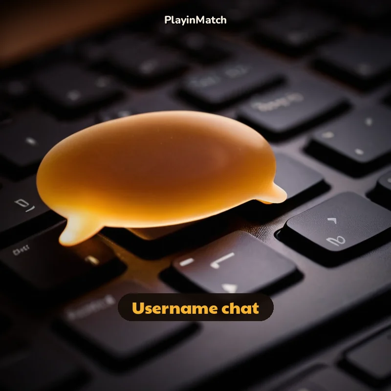 Chat bubble with a new PlayinMatch username being typed