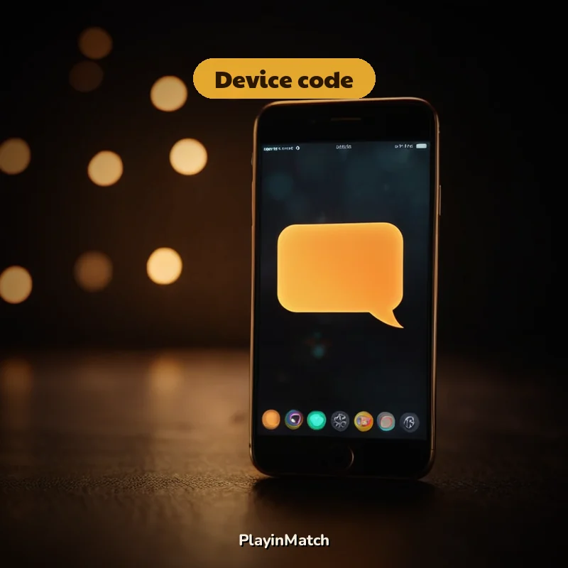 One-time device code message arriving for a PlayinMatch sign-in