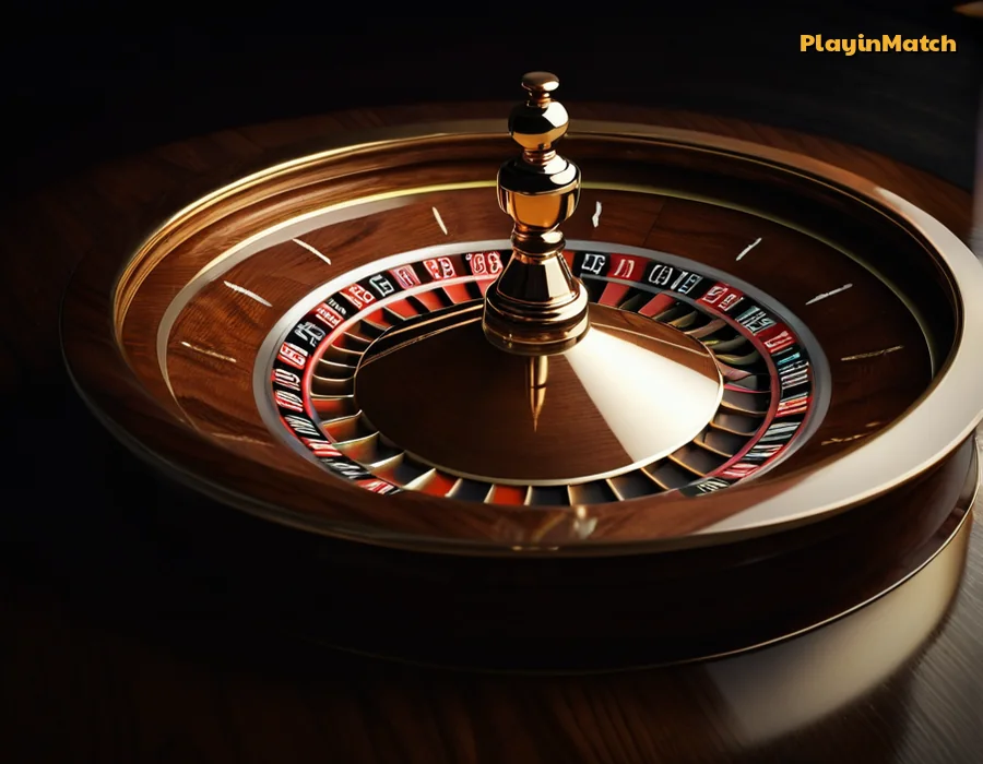Ultimate Roulette wheel with lit numbers on PlayinMatch